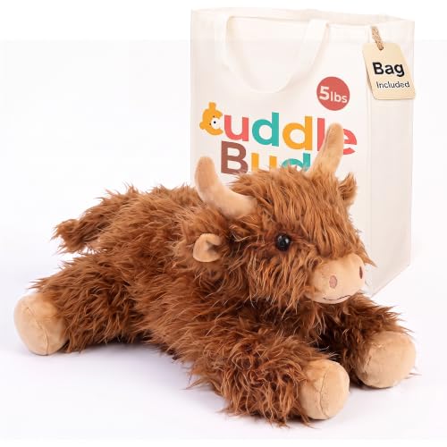 Hazel The Highland Cow, Plush and Soft Weighted Stuffed Animal