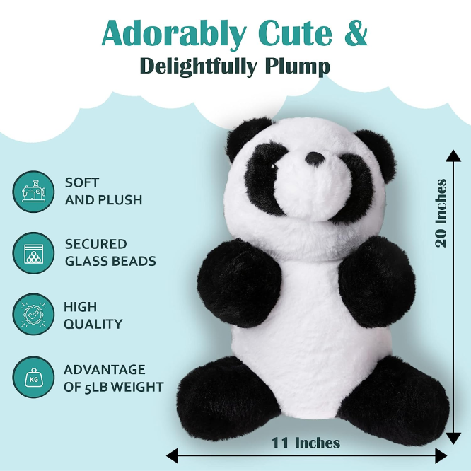 20“, 4 Pounds Weighted Stuffed Animals - Cute Weighted Plush Toy Comfort  Big We